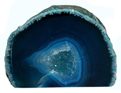 Pessimistisch lekken Gedragen Aangepolijst agaat kristal blauw gekleurd 1